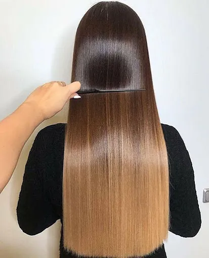 modelo de pelo liso